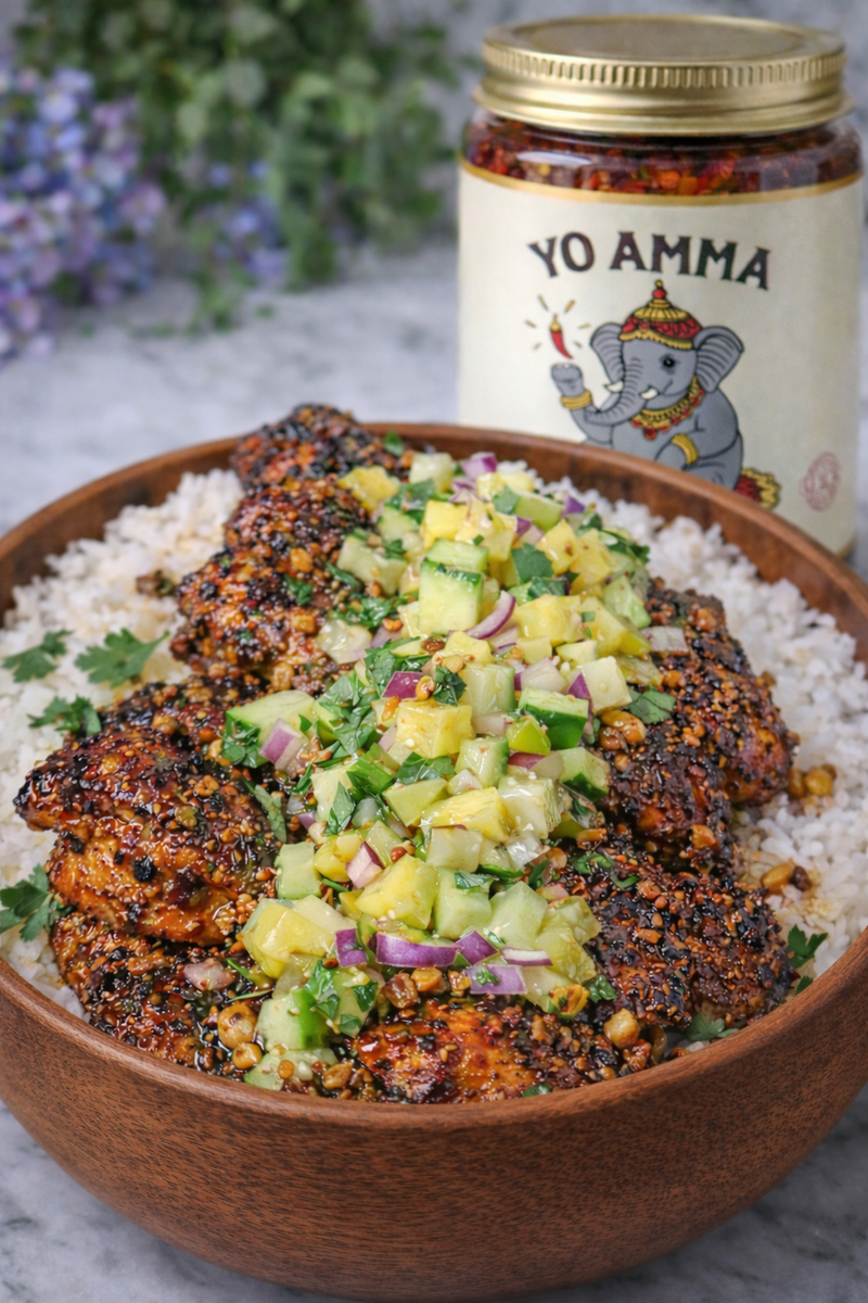 Honey Chili Crisp Chicken Bowl