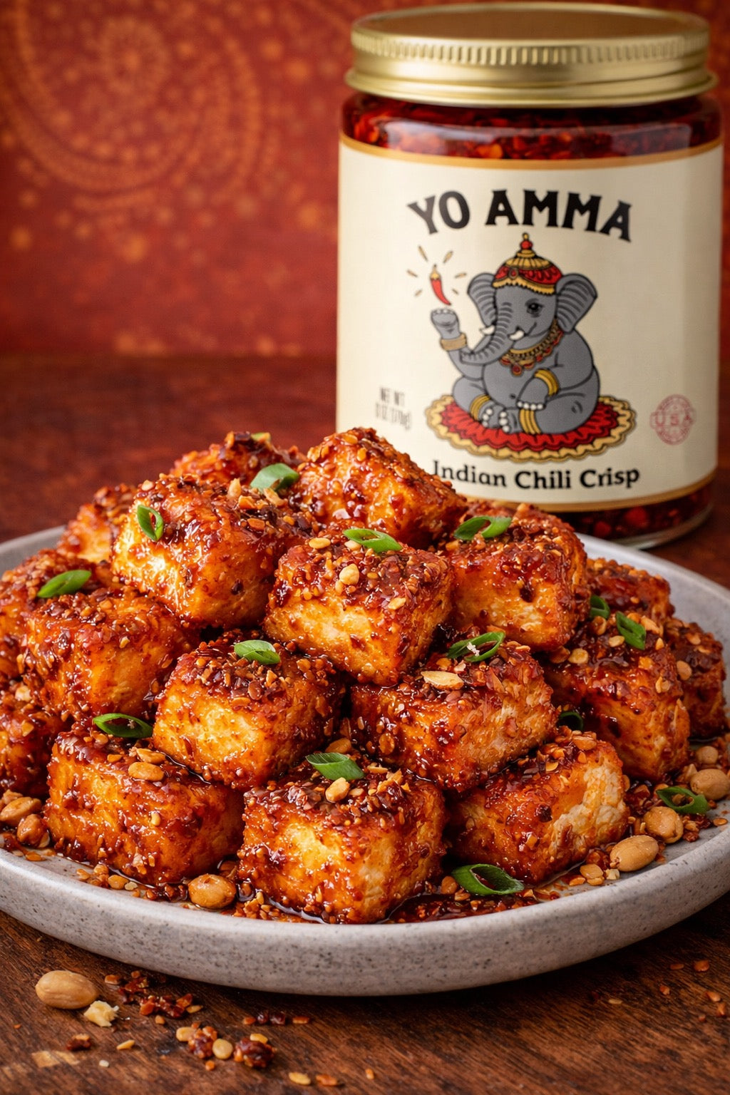 Honey Chili Crisp Tofu Bites