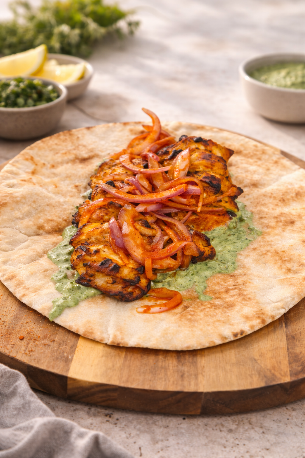 Air Fryer Tandoori Chicken Wrap