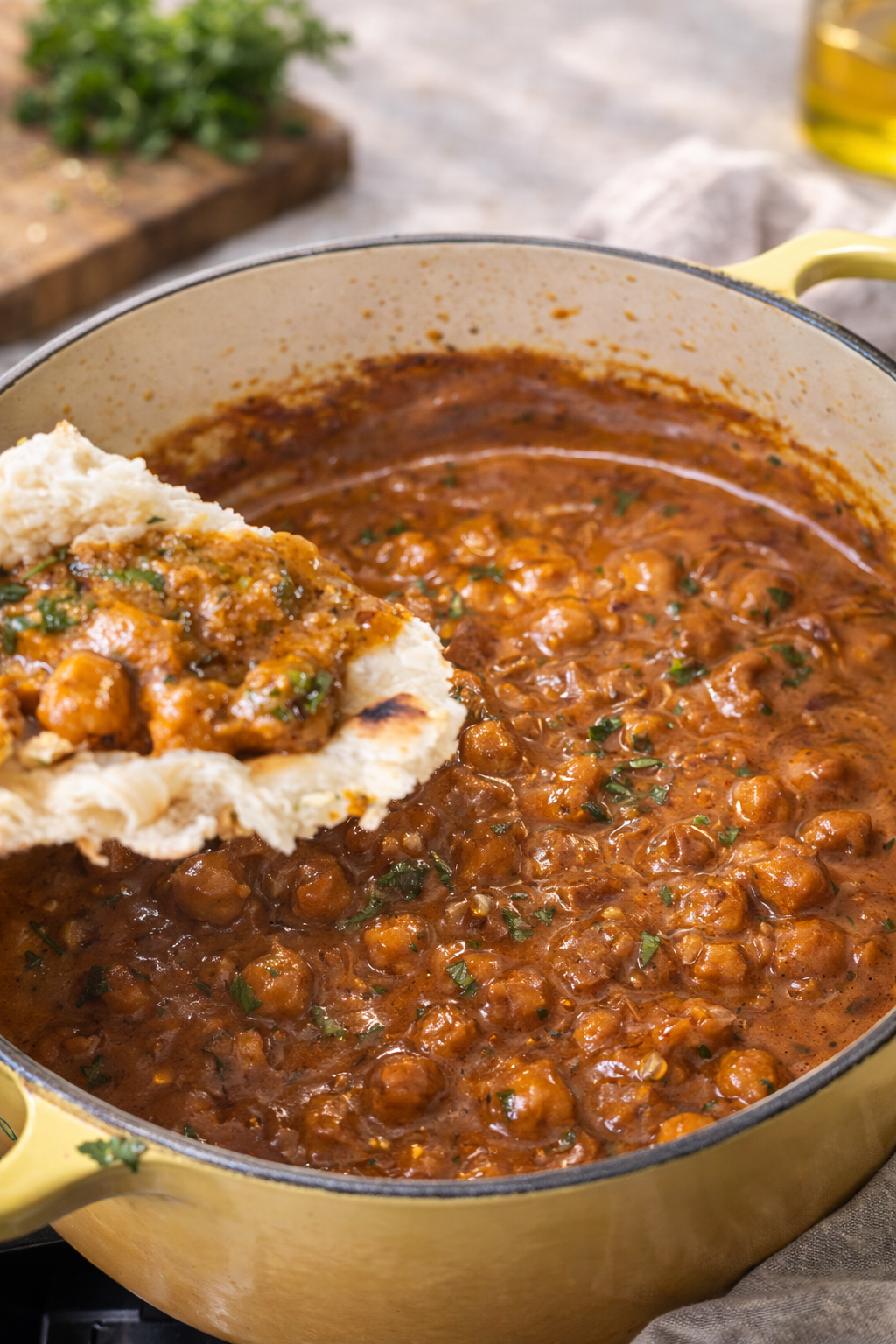 Chili Crisp Coconut Chickpea Curry