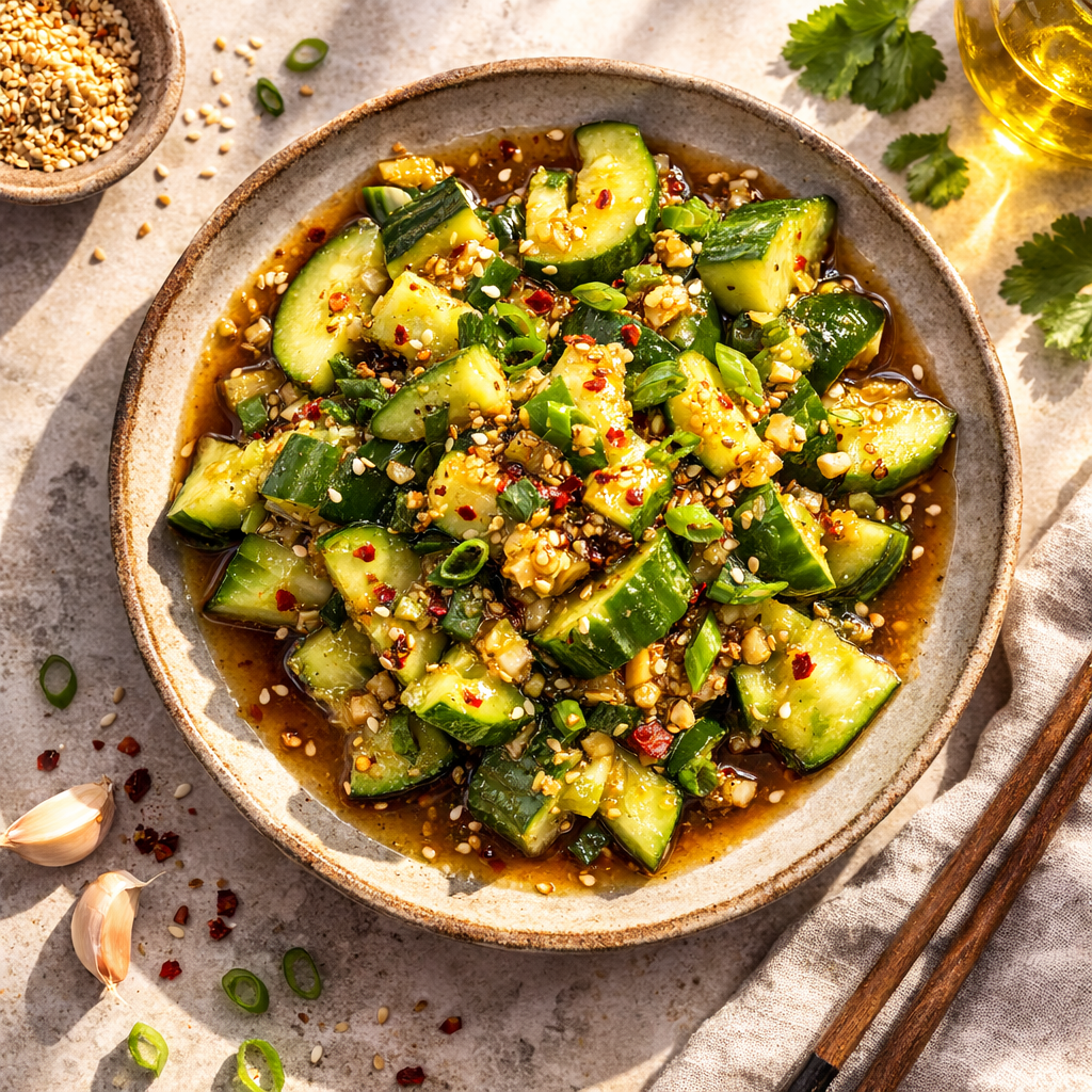 Smashed Cucumber Salad
