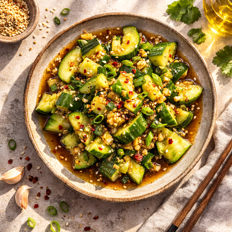 Smashed Cucumber Salad